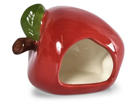 HOMEPET 9 см х 8,5 см х 8,5 см домик для мелких грызунов яблоко керамический