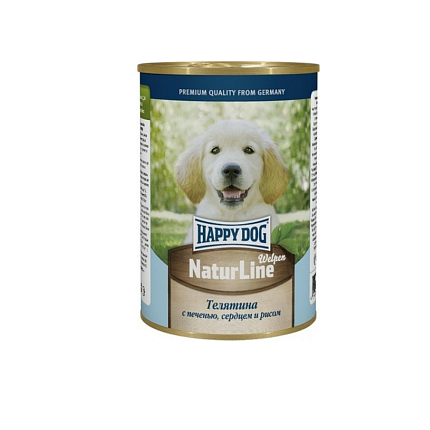 Happy Dog Natur Line Телятина с сердцем  для собак (НФКЗ) - 0,41 кг
