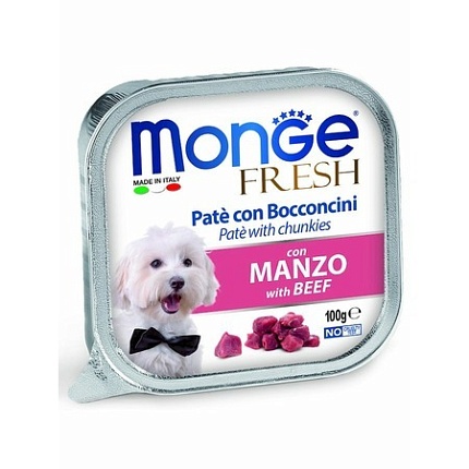 Monge Dog Fresh консервы для собак говядина 100г (31132)