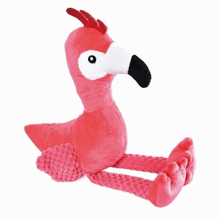 HOMEPET 20,5 см х 37 см игрушка для собак фламинго с пищалкой и шуршащим эффектом плюш