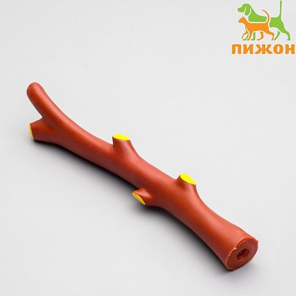 Игрушка пищащая "Ветка" для собак, 21,5 см, коричневая 1515812   
