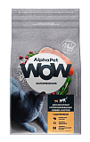 ALPHAPET WOW SUPERPREMIUM 750 гр сухой корм для взрослых стерилизованных кошек и котов c цыпленком 1