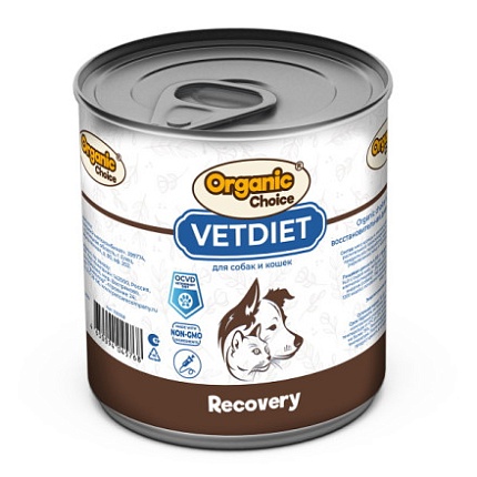 Organic Сhoice VET Recovery 340 г для собак и кошек восстановительная диета 1х12