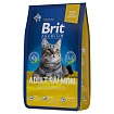 Брит Premium Cat Adult Salmon сухой корм премиум класса с лососем для взрослых кошек. 2 кг 5049615 