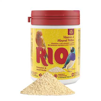 RIO 120 г витаминно-минеральные гранулы для канареек, экзотов и других мелких птиц 1х6
