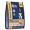 BRIT PREMIUM, Сухой корм с индейкой и телятиной для собак "Dog Adult Medium",1 кг, 5063154