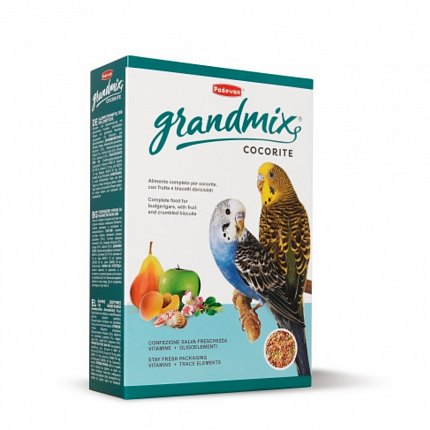 Padovan Грандмикс кокорите 1 кг Основной корм для волнистых попугаев