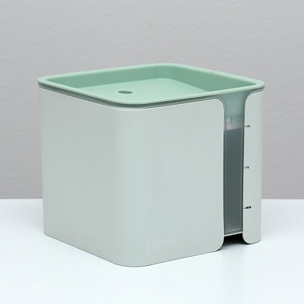 Фонтанчик для животных Carno, 2 л, с датчиком воды и фильтром, 18х16 см 2 л, зелёный   9635046