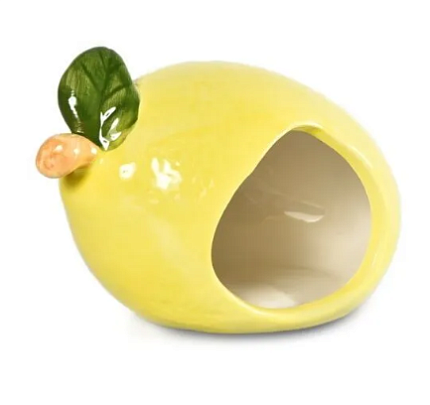 HOMEPET 12,5 см х 7,5 см х 8,5 см домик для мелких грызунов лимон керамический