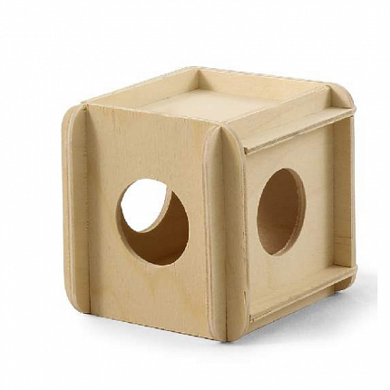 ГАММА 42032024 Игрушка-кубик для мелких животных деревянный, 115*100*100мм *45