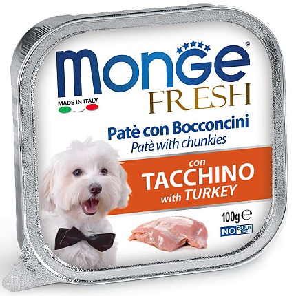 Monge Dog Fresh консервы для собак индейка 100г (31991)