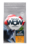 ALPHAPET WOW SUPERPREMIUM 350 гр сухой корм для взрослых стерилизованных кошек и котов с индейкой и 