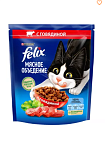 Felix Мясное объедение 600 г сухой корм для взрослых кошек, с говядиной 1х8