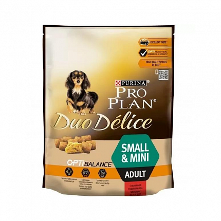 PRO PLAN "DUO DELICE Adult Small" сухой 700 гр для собак мелких и карликовых пород Говядина 1х8