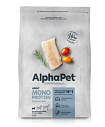 ALPHAPET SUPERPREMIUM MONOPROTEIN 500 гр сухой корм для взрослых собак мелких пород из белой рыбы 1х