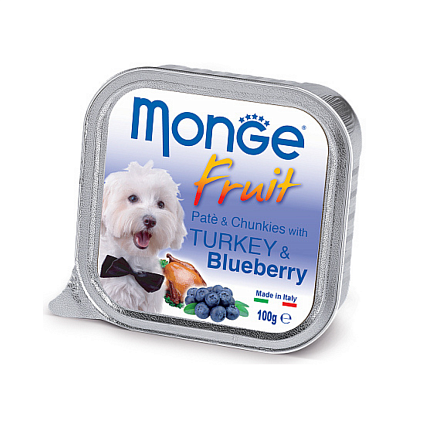 Monge Dog Fruit консервы для собак индейка с черникой 100г (31535)