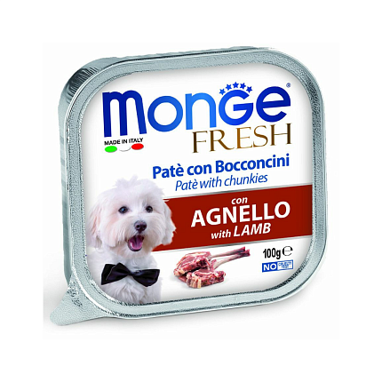 Monge Dog Fresh консервы для собак ягненок 100г (31883)