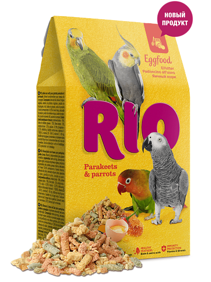 RIO Eggfood 250 г яичный корм для средних и крупных попугаев 1х5