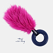 JOYSER 7044J Puppy Игрушка для собак Хвост с резиновым кольцом с пищалкой S розовый, 20 см *192
