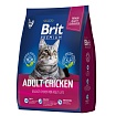 Брит Premium Cat Adult Chicken сухой корм премиум класса с курицей для взрослых кошек. 0,4 кг 504907