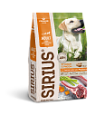SIRIUS 2 кг сухой корм для взрослых собак ягненок и рис 1х6