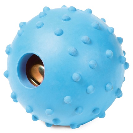 Игрушка для собак из цельнолитой резины "Мяч с колокольчиком", d60мм
