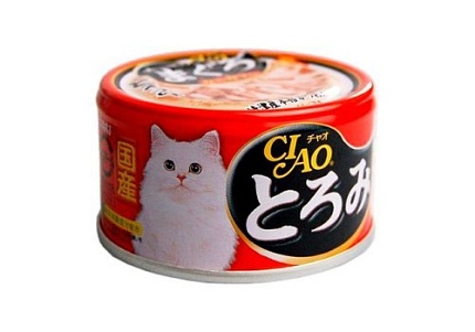 INABA Ciao Toromi 80 г консервы для кошек куриное филе и тунец магуро с добавлением сурими в бульоне